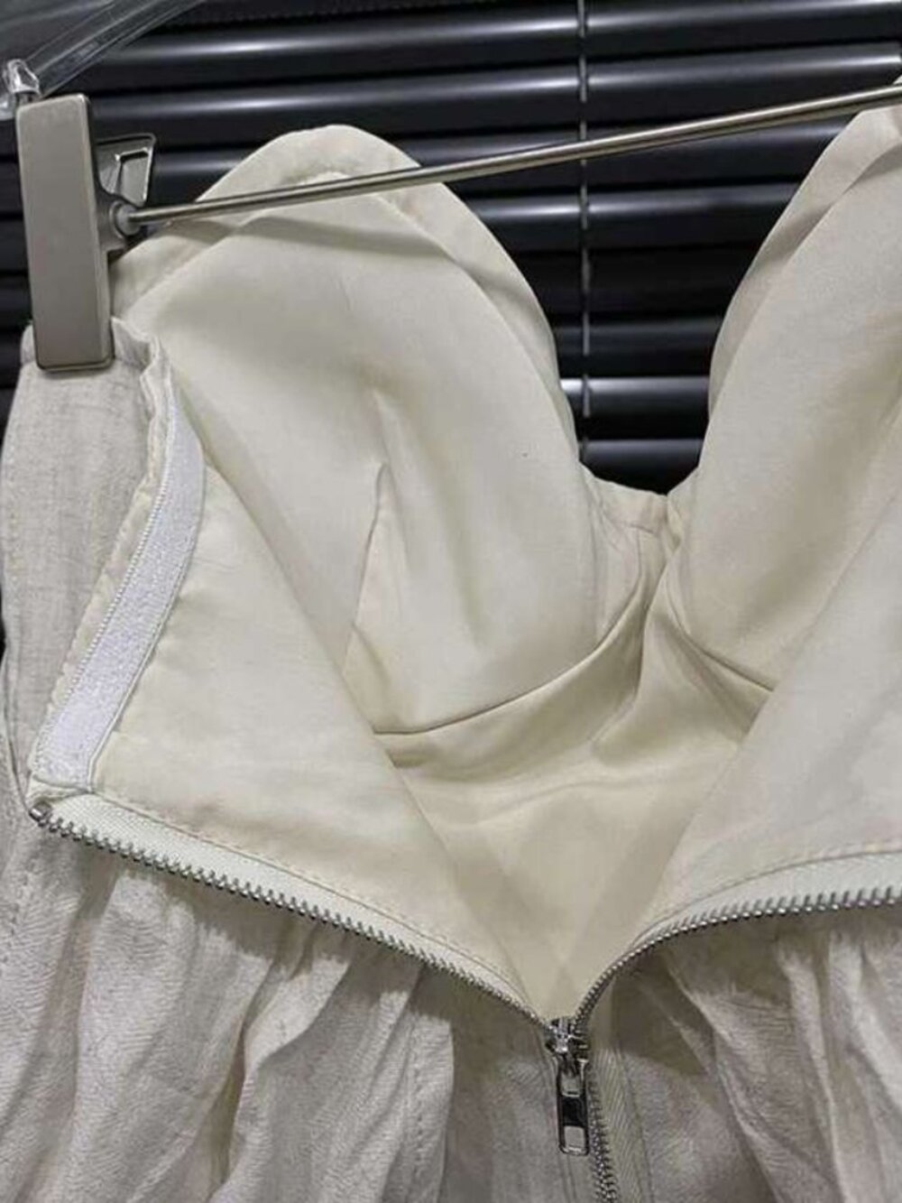 White Ruched Corset Top - Picture 3 of 3